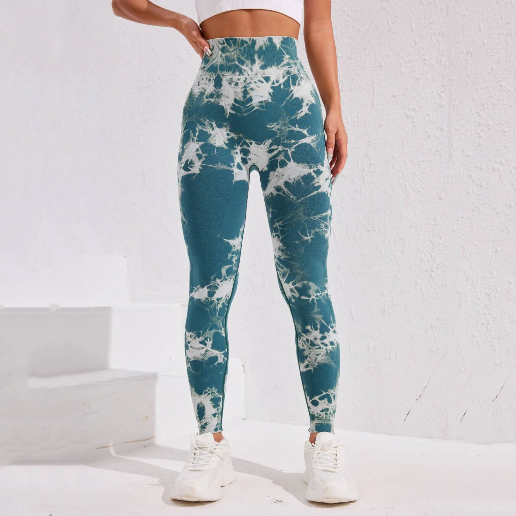 

Новые леггинсы для йоги с эффектом тай-дай, женские бесшовные спортивные леггинсы с высокой талией, утягивающие, для фитнеса и тренировок, спортивная одежда для зала.