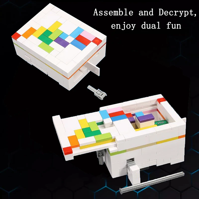 

Коробка для расшифрования Радужный дорожный торговый автомат Сборка мелких частиц Строительные блоки Головоломка для сжигания мозга Растворяющая креативная головоломка
