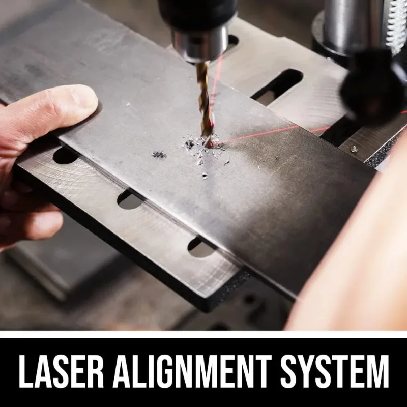6.2 أمبير 10 بوصة. مكبس مثقاب على سطح الطاولة 5 سرعات مع محاذاة ليزر وإضاءة عمل - DP9505-00