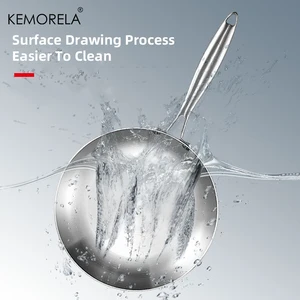 304 مقلاة من الفولاذ المقاوم للصدأ ، مقلاة ثقيلة ، مقلاة فولاذية ذات 5 طبقات ، مقالي احترافية ، مقلاة طبخ ، 2 مم ، 24 سم 8 مبيعات رئيسية 2 مم صفائح الفولاذ المقاوم للصدأ - No1