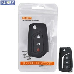 3 Button Silicone Car Remote Key Fob Shell Cover Case For Toyota Auris Corolla Avensis Verso Yaris Aygo Scion TC IM 2015 2016