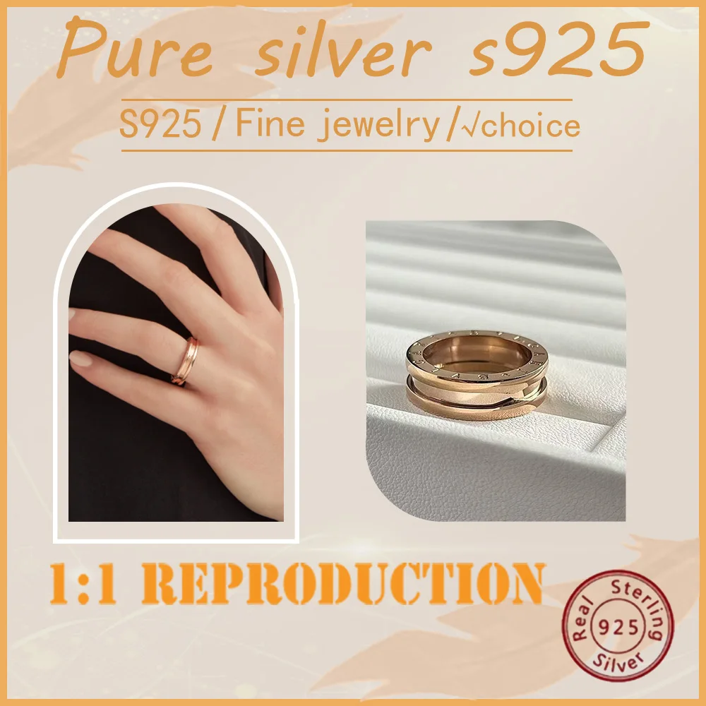 Simple style fashion sterling silver s925 round bare ring BV style personality charm women's ring