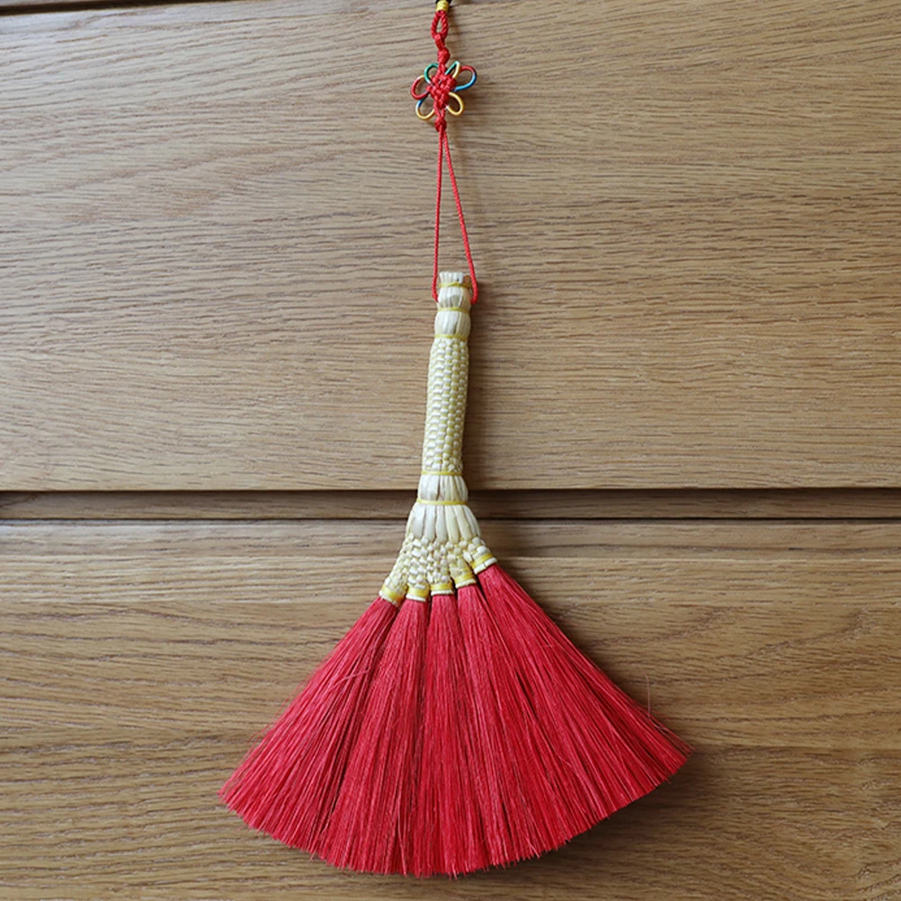 

Small Red Broom Pendant Mini Broom Craft New Year Decoration Kids Hanging Ornament Plant Door Hanging Festive