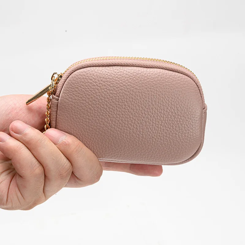 Portamonete per donna portafoglio per carte studenti borsa per chiavi con cerniera a doppia tasca borsa per carte di credito portatile per rossetto