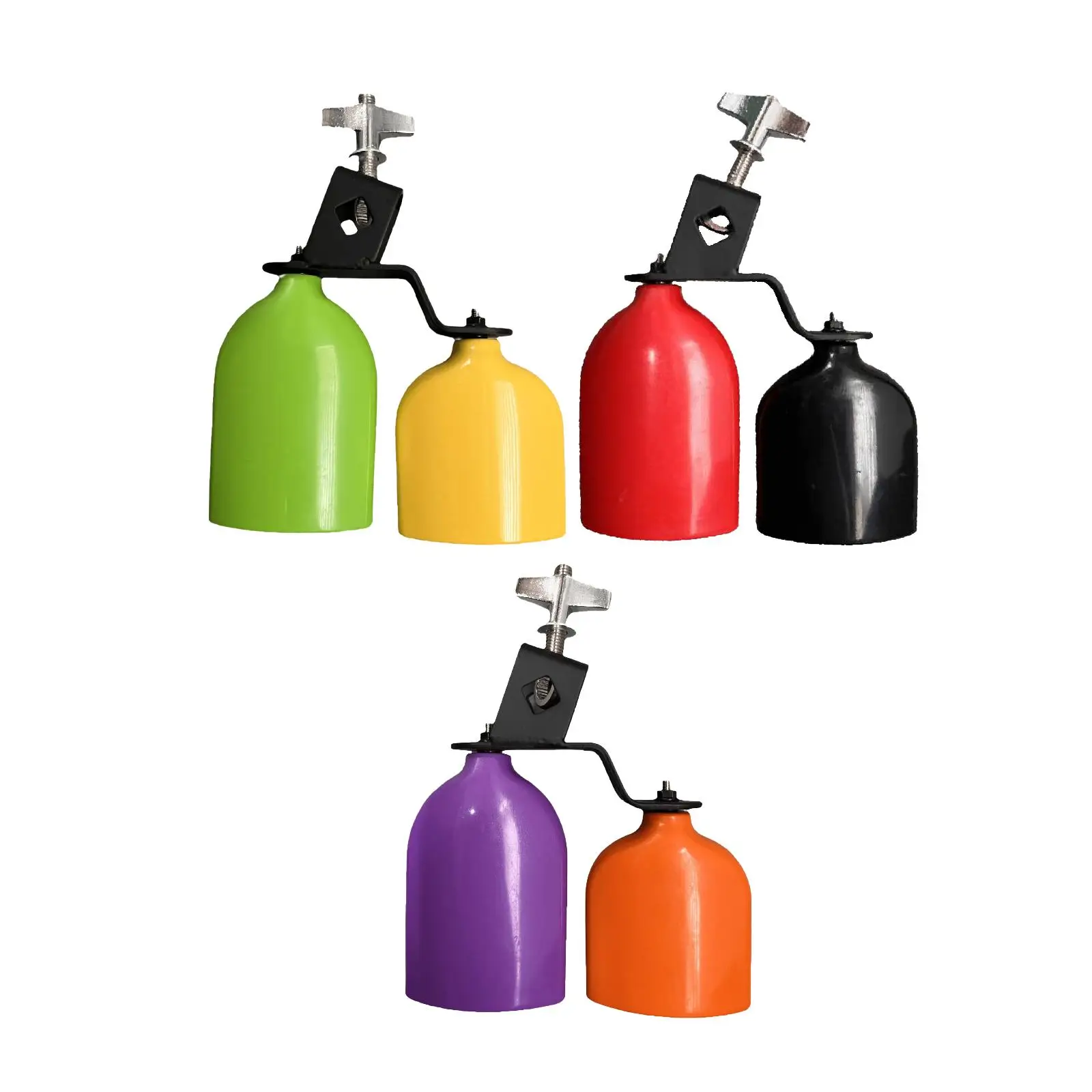 Two Color Cowbell Cheering Bell Music Toy Musical Hand Bells for Holiday Wedding Graduation Ceremonies Sporting Event Concert