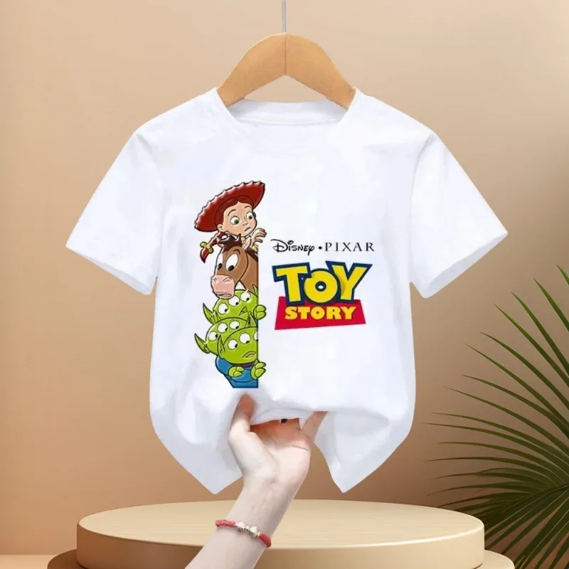

MOTO-Summer Toy Story Children's T-shirt Short sleeved Anime Children's Boys and Girls Casual T-shirt 3D Printing