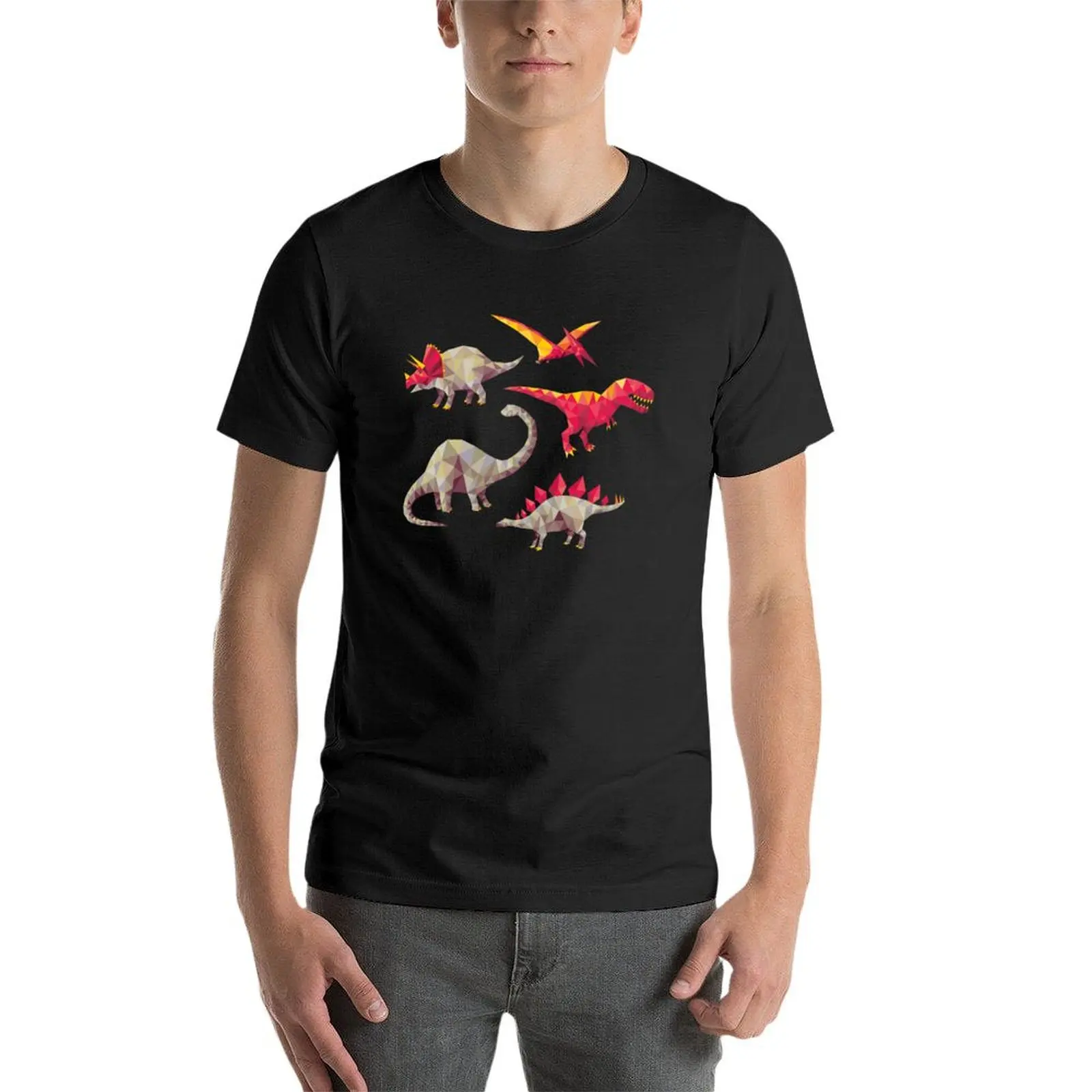 Camiseta de geosaurs en blanco para hombre, ropa sublime de gran tamaño para sudar