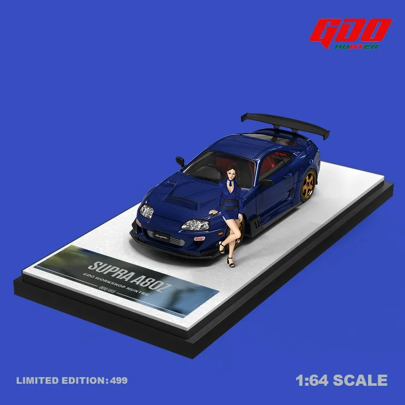 B-M TimeMicro X GDO 1:64 SUPRA A80Z Blaues Modellauto