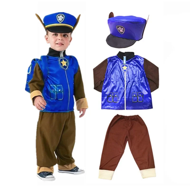 PAW Patrol Cartoon Rocky Rubble Skye Marshall Zuma Chase Cosplay Costume Halloween Purim Kids Birthday Party Gift Fancy Dress