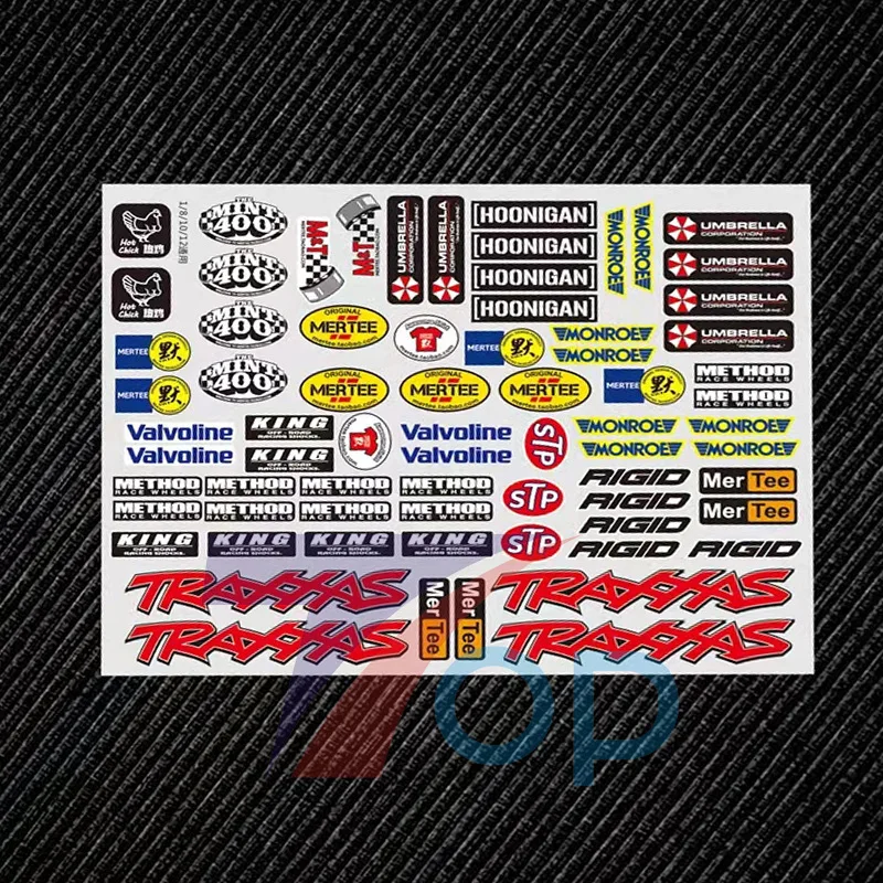 1/10/12/16/18 RC Car Decal Sticker Label Upgrade