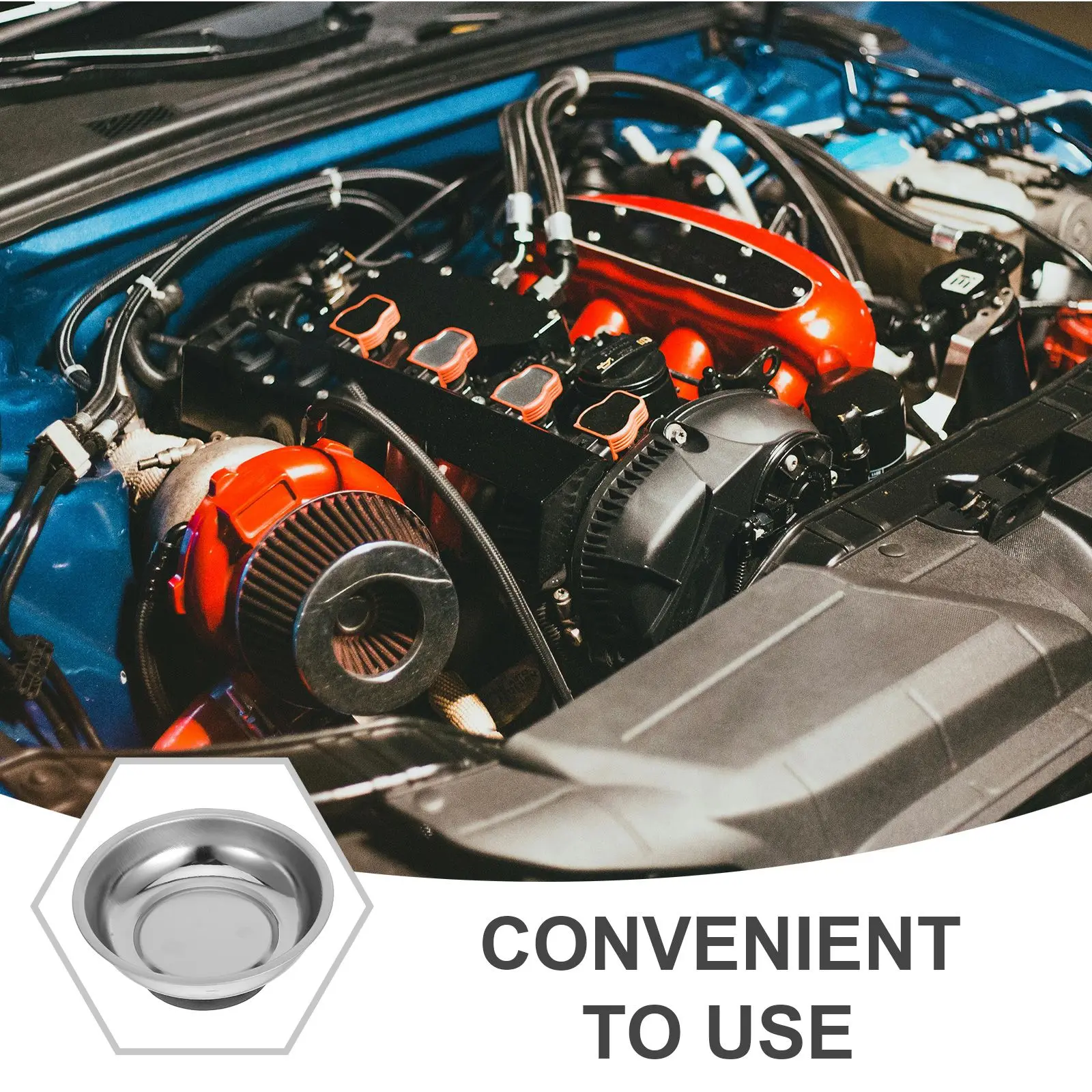 3 Inch Magnetic Parts Bowl Rubber Bottom Sturdy Premium Material Compact Sized Component Holder Round ganizer Tray Tool Box