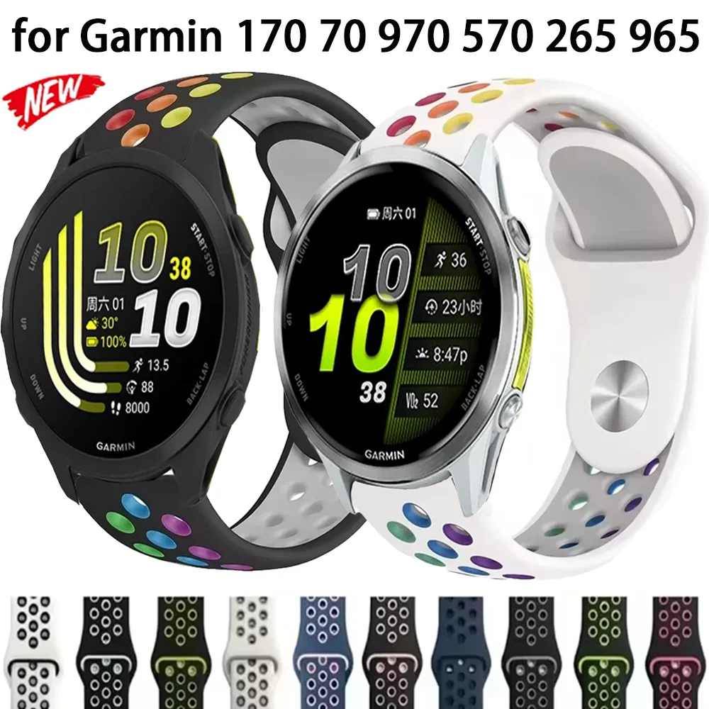 �y�Z�[�����z20mm 22mm 18mm�V���R���X�g���b�v Garmin Forerunner 170 70 970 570 265 55 965 165 Venu 3S 4 �u���X���b�g�o���h Garmin Vivoactive 6 5�p