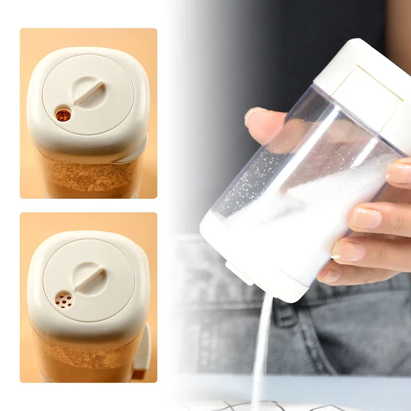 2g Metering Salt Shaker Push Type Salt Dispenser Salt Tank Sugar Bottle Shaker Canister Quantitative Spice Shaker Seasoning Box