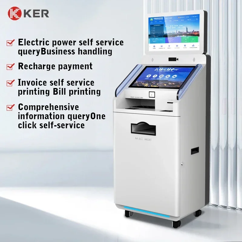 Hoge Kwaliteit Slimme Multi-Points Touchscreen Self Service Print Terminal Kiosk Overheid Kiosk Oplossing