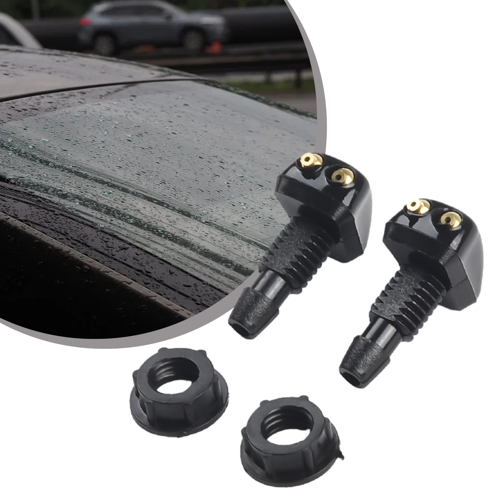 Fits Most Car Model Dual Holes Adjustable Water Spray Jet Exterior Mouldings Trim High Quality Car Accessories