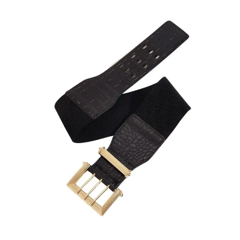 

39BB Unique Waist Belt Elastic Underbust for Stage Dancers Costume Jewelry Waist Body Jewelry Trendy Wide Belt