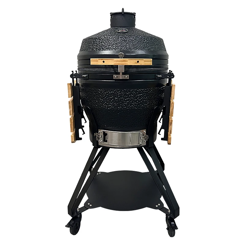 22inch Kimstone Kimber Series Kamado Grill with Round Plate in Stand