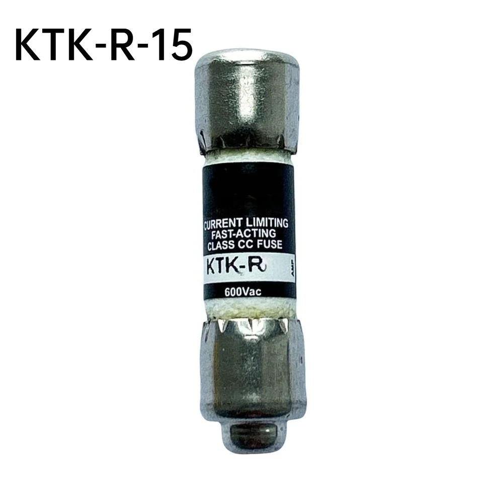 10PCS KTK-R-15 Fuse, 15A 600VAC Class CC Fast Acting Fuse, KTKR15 KTKR15A, Brand New Original Box