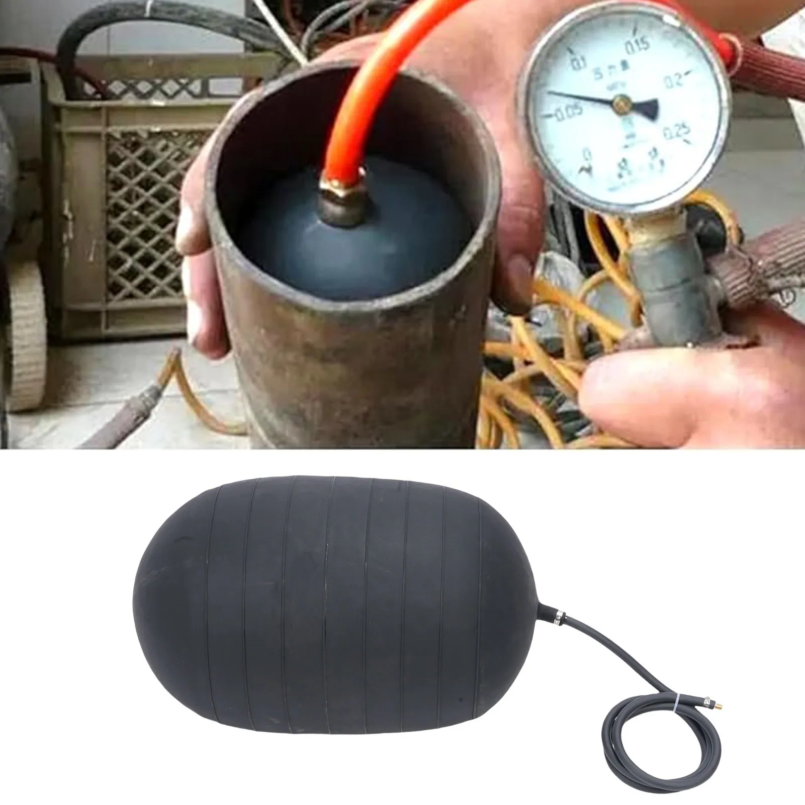 

Inflatable Test Ball Pipe Plug PVC Resist Wear Sewer Test Plug High Elasticity Pipe Pressure Test Plug for Detection