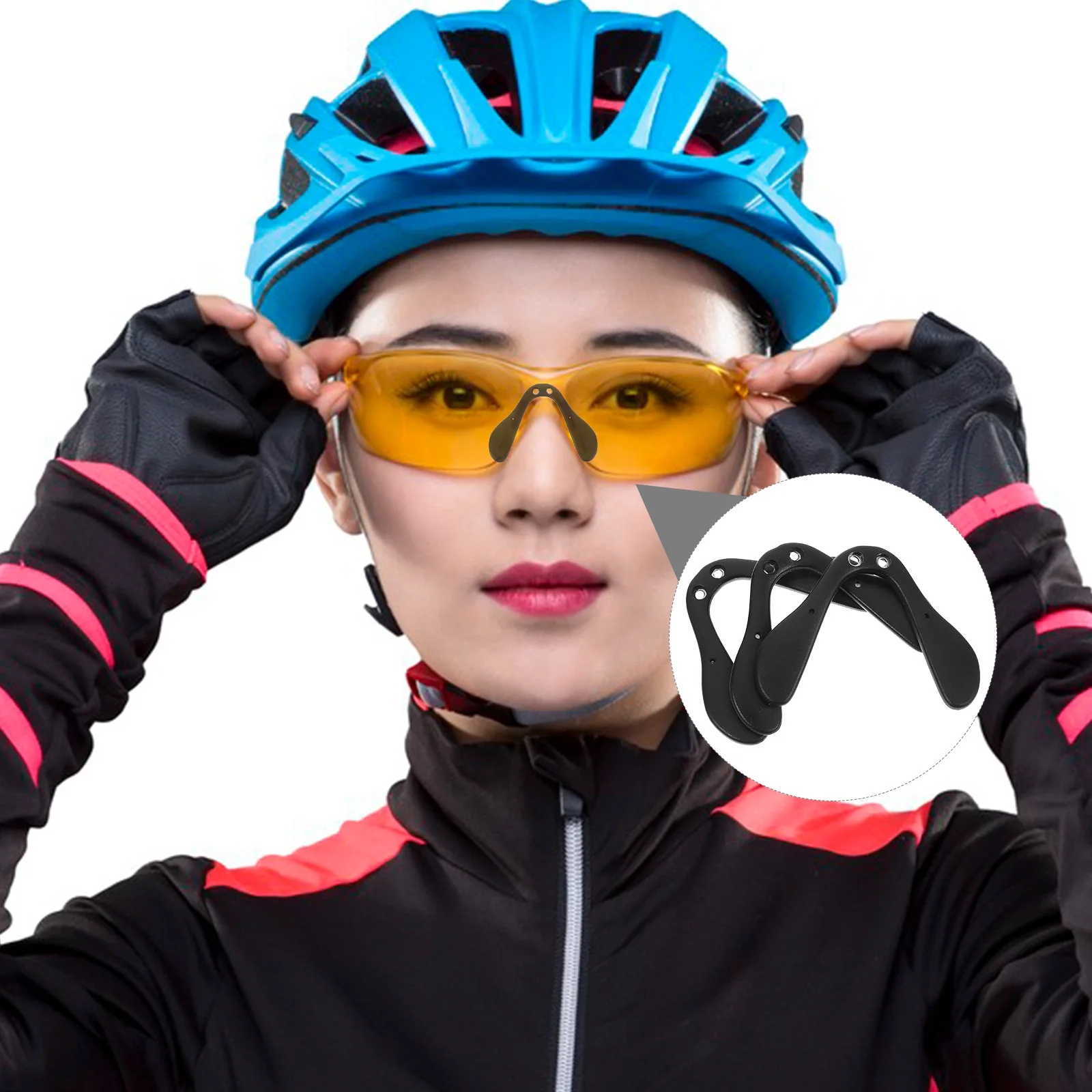 

3pcs Adjustable Nose Pads for Eyeglasses Cycling Glasses Universal Nose Support Comfort Fit Non Slip Suitable Various Frames