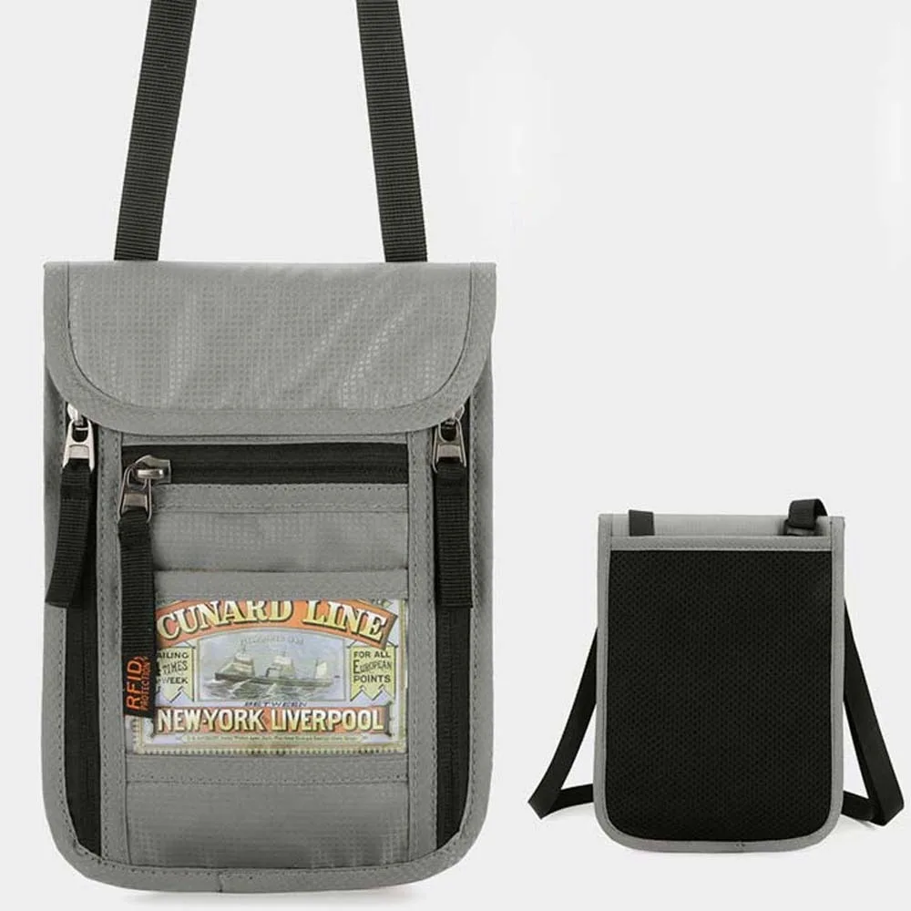 سعة كبيرة حقيبة جواز سفر تتفاعل محفظة نسائية للعملات المعدنية شفافة حقيبة تخزين أوراق الاعتماد البلاستيكية مقصورة مقاوم للماء محفظة رجالية من النايلون #1