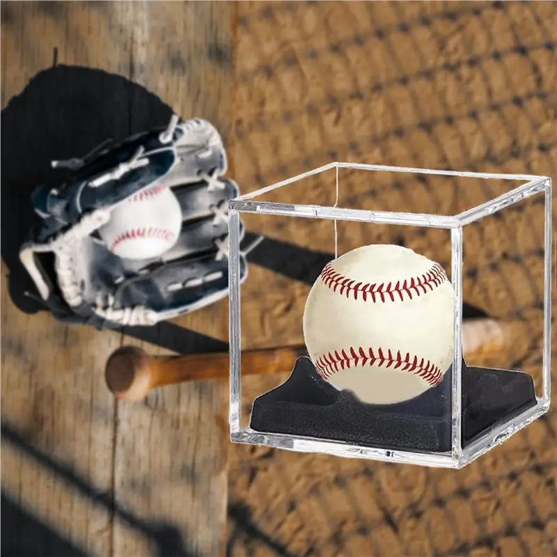 A99I-3X Baseball Display Case UV Protected Acrylic Baseball Display Cases Display Cases For Any Baseball
