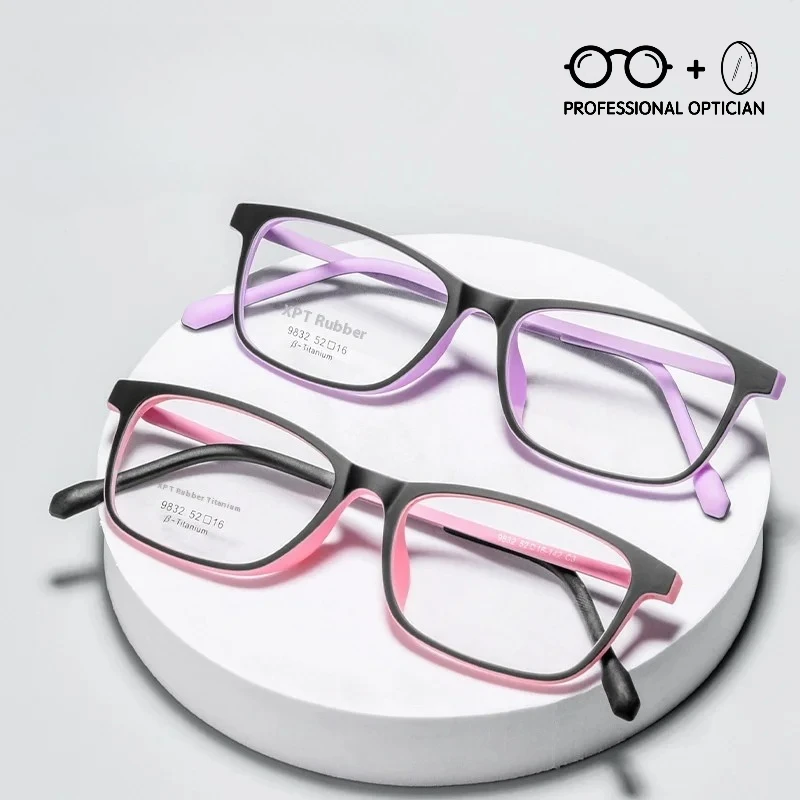 

Small Frame Ultra Light TR90 Titanium Frame Student Myopia Hyperopia Astigmatism Anti Blue Light Prescription Optical Glasses