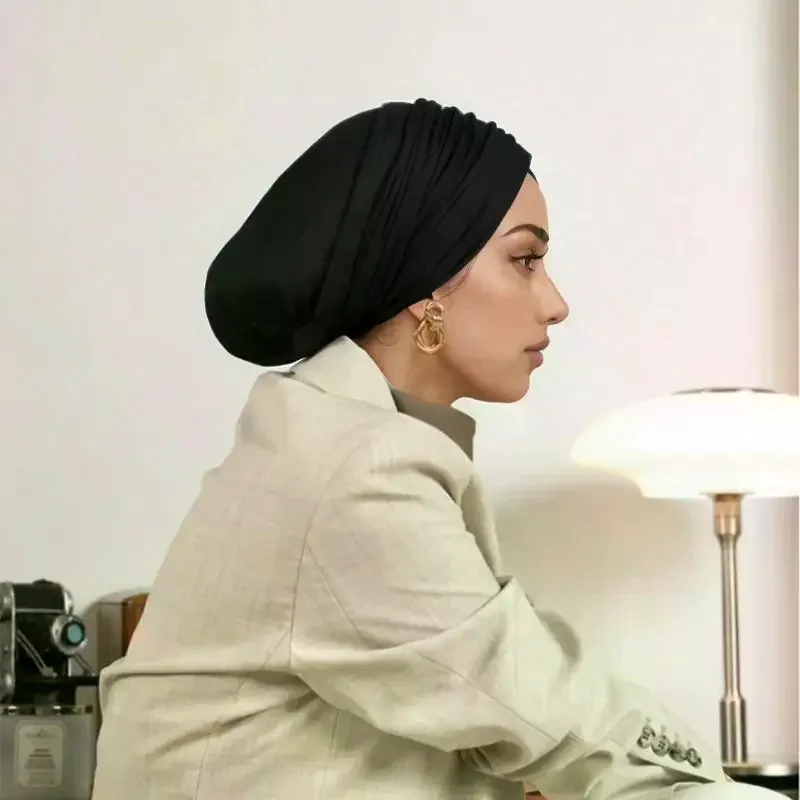 プレミアムモダールジャージーインスタントヒジャブムスリムアンダースカーフキャップコットンストレッチターバンキャップイスラムアンダースカーフボンネットヘッドスカーフヘッドバンド
