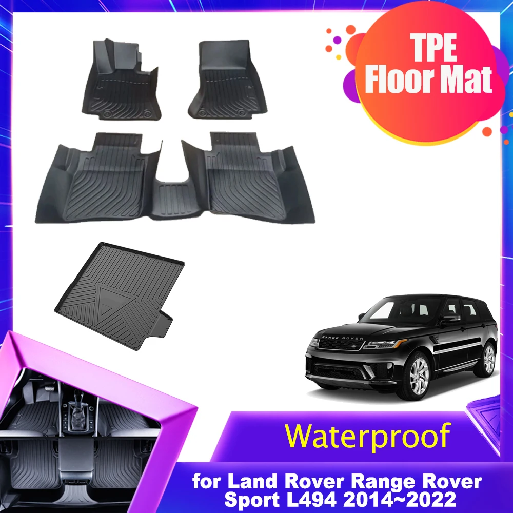 

Car Floor Mat for Land Rover Range Rover Sport L494 2014~2022 TPE Interior Liner Trunk Foot Pad Waterproof Carpet Accessories