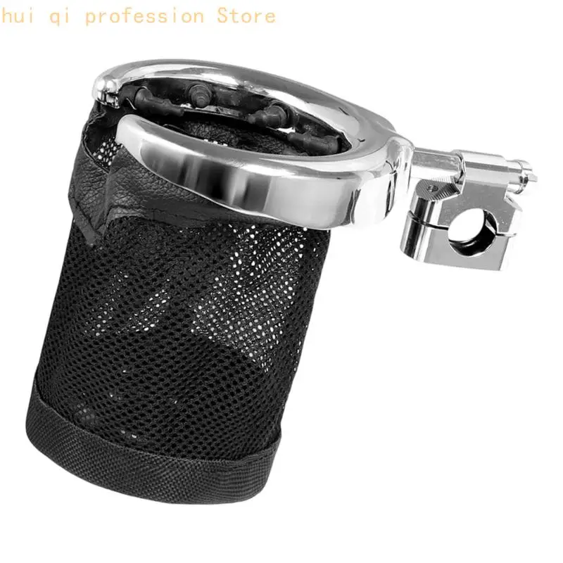 Motorrad-Flaschenhaltertasche mit 22-mm-Lenkerklemme, Mesh-Bechertasche für Pendler, tägliche Reisen und Roadtrip-Meilen H8WE – Detail 3