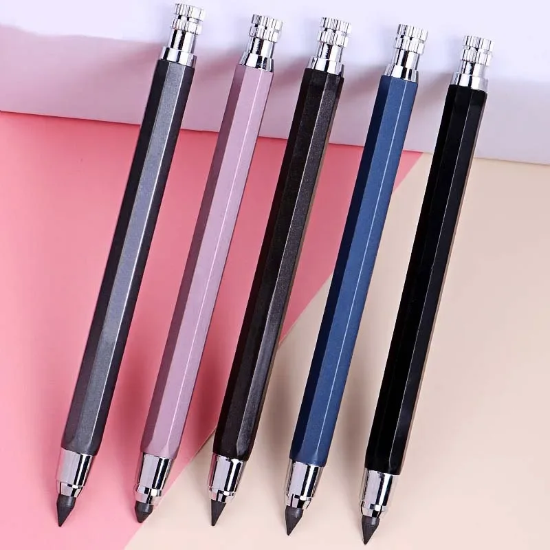 Creative 5.6mm Metal Mechanical Pencil 4B 6B 8B Art Sketch Automatic Pencil School Office Supplies Students Drawing Stationery