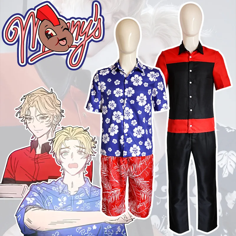 Taylor cosplay, Manny Burger store clerk Bryan Tyler, employee uniform Bryan, full set of anime costumes