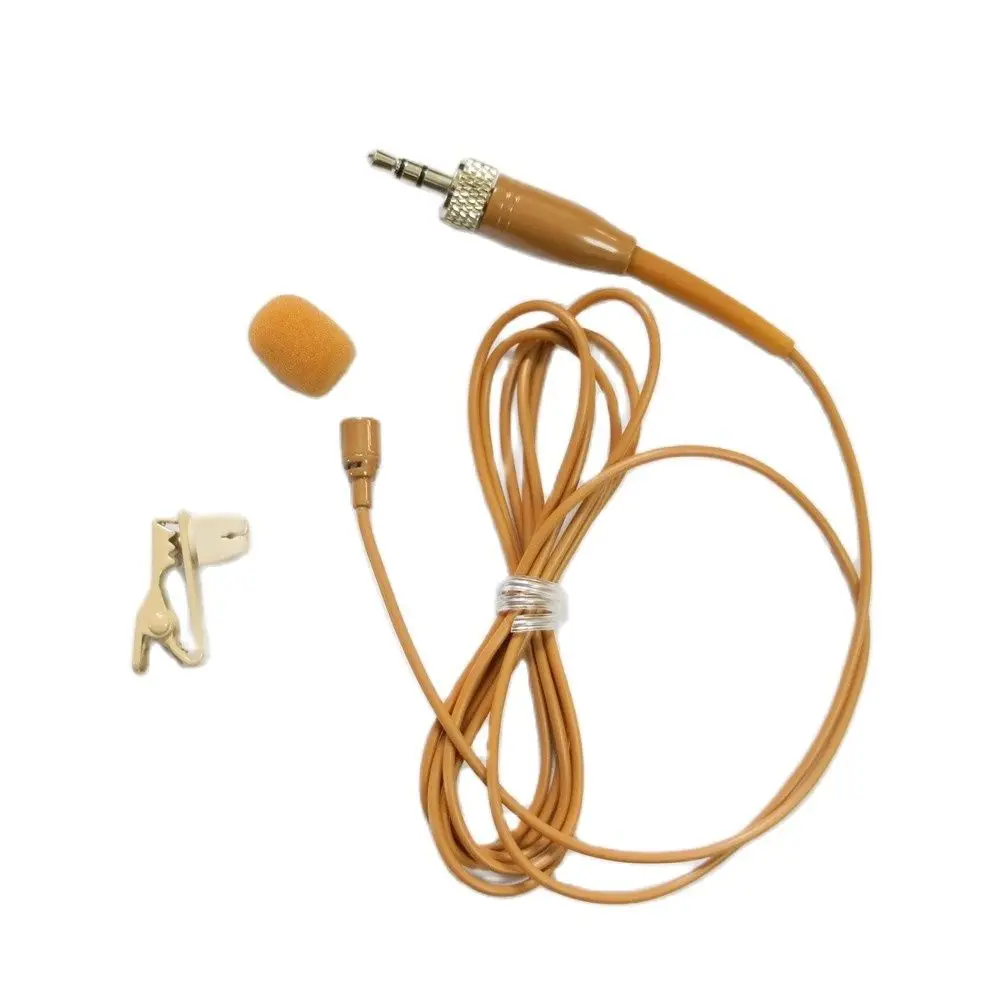 

Brown Tan Color Tie Lavalier Lapel Microphone For Sennheiser G1 G2 G3 G4 G5 Wireless Syste 3.5mm Lock Professional Mic