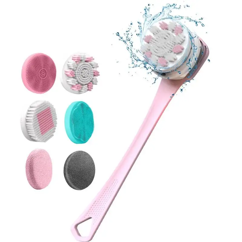 

Electric Body Scrubber 6 In 1 Deep Cleaning Bath Brush Body Brush Rechargeable Electric Body Brush Set Scrubber Shower Brush