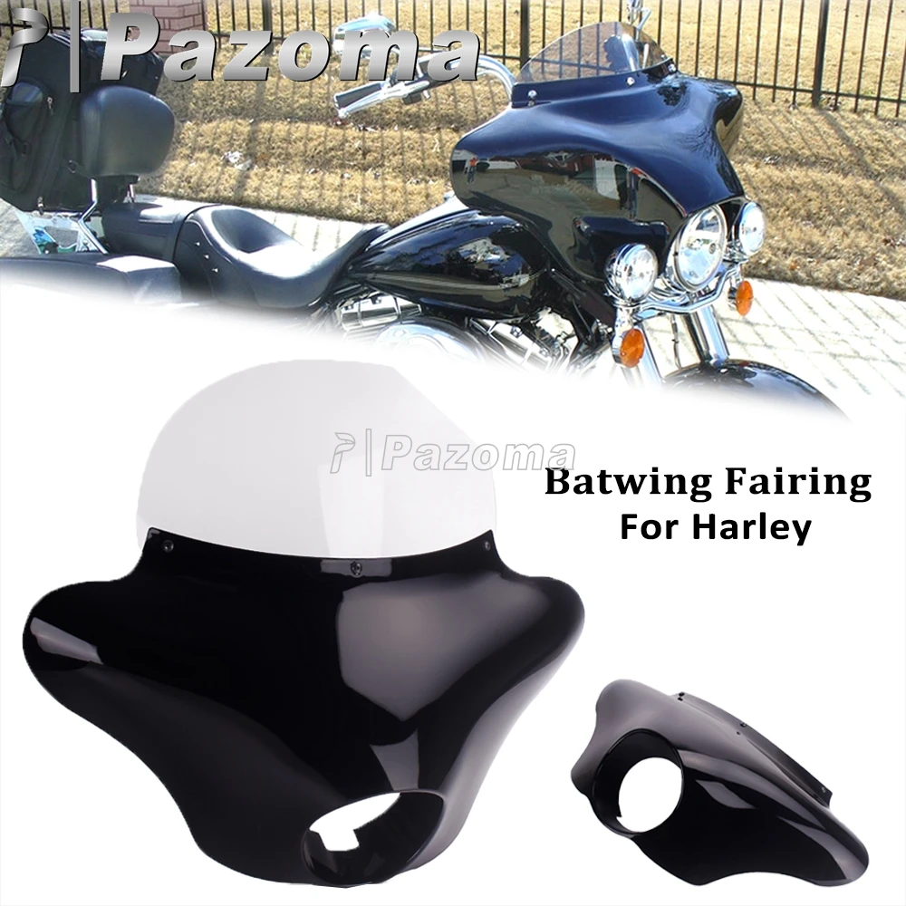 Front Outer Batwing Fairing W/ Windshield Motorcycle Cowl Mask For Harley Dyna FXD FXDL FXDP FXDX FXDSE FXLR FXDWG FXDX-T FXDLI