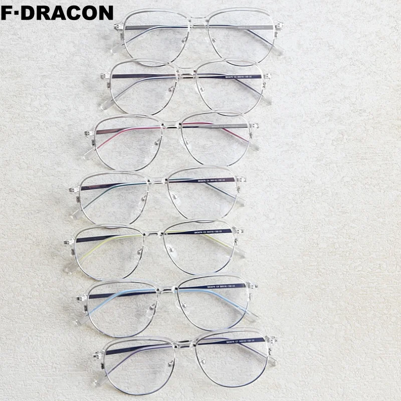 

New Retro Metal Eyeglass Frame With Large Frame And Colorful Lines For Men And Women Optical Prescription Frame SK3076