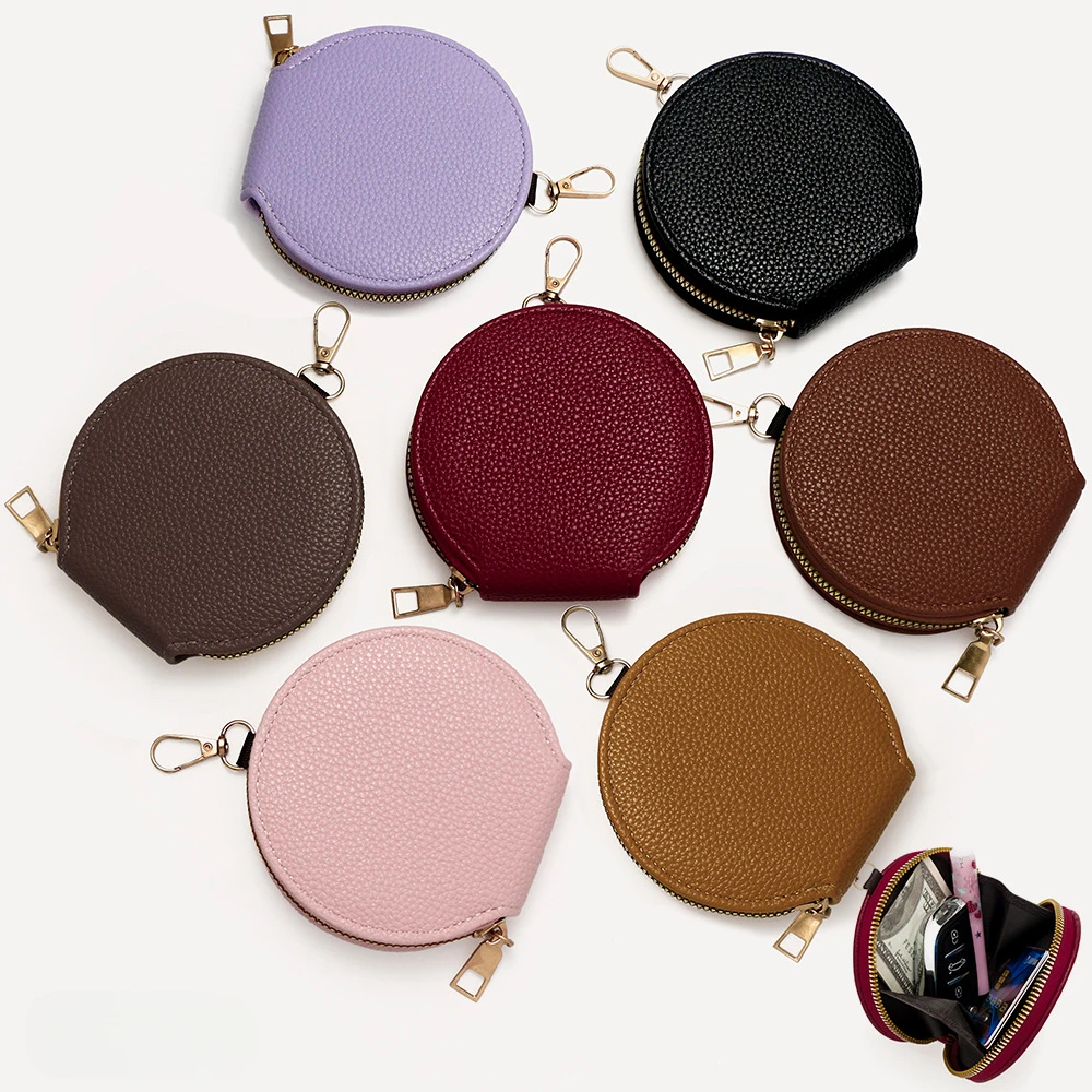 Korean Style Round Mini Wallet for Women Portable Coin Bag Makeup Bag Multifunctional Student Wallet Кошелек Женский