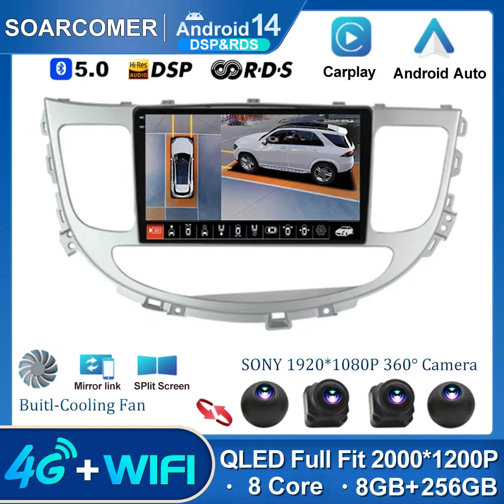 

Android 14 For Hyundai Rohens Genesis 2008-2013 Car Radio Multimedia Video Player GPS Navigation 2Din BT USB Carplay Auto DVD