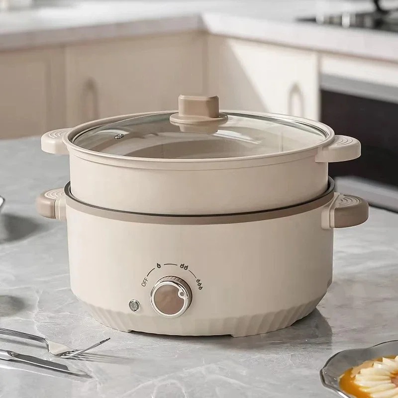 Double-layer electric hot pot, large-capacity electric pot cooking multi-functional electric pot