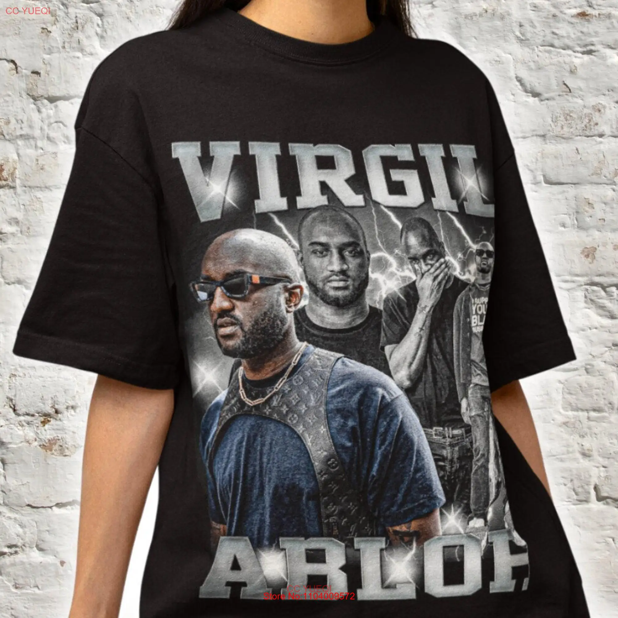 Virgil Abloh Vintage T Shirt Quote Tribute Rap Hip Hop For Woman and Man  long or short sleeves