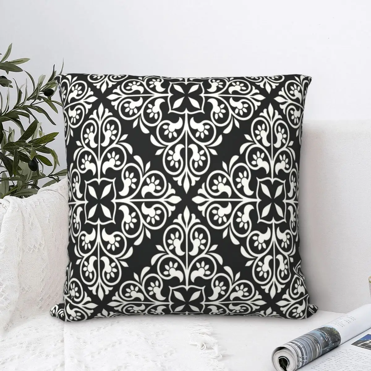 

Floral Seamless Pattern Square Pillowcase Polyester Pillow Cover Velvet Cushion Decor Comfort Throw Pillow For Home Car