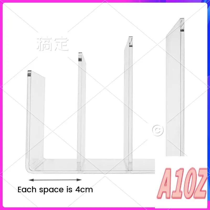 0Z-1 PCS File Holder 3 Sections Vertical Desktop Organizer Transparent Acrylic For Documents Letter Book