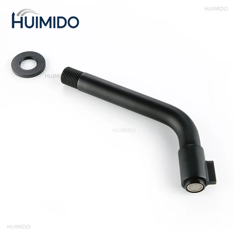 Matte Black Cold Water Tap Only Round Wall Mounted Single Hole Basin Faucet For Bathroom Kitchen