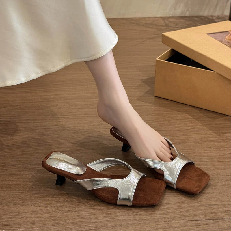 

2025 Summer New! Women's Strappy Stiletto Sandals - Open Toe, Perfect with Dresses, Non-Fatigue Design