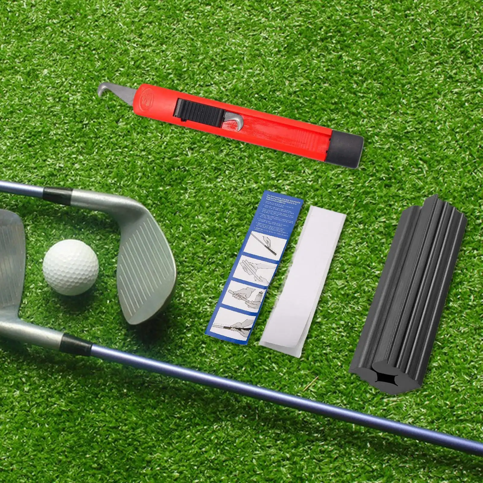 مجموعة استبدال قبضة الغولف أدوات استبدال قبضة نادي الغولف المضادة للانزلاق مقبض المعدات مع مشبك مطاطي للبالغين المراهقين كبار السن #3