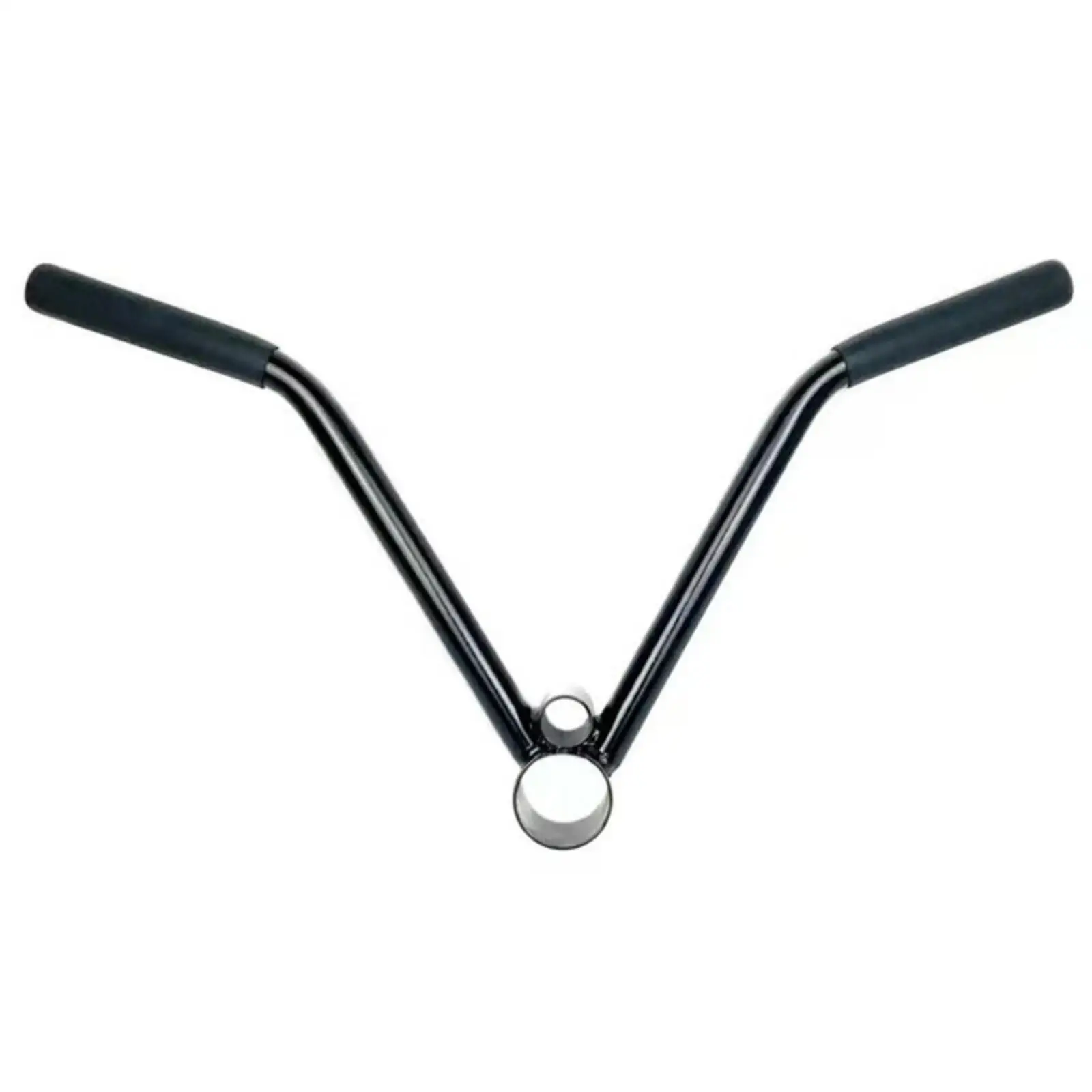 V-Shaped Steel Fitness Handle No Assembly Required Back Training Handle with Padded Grips Heavy Duty