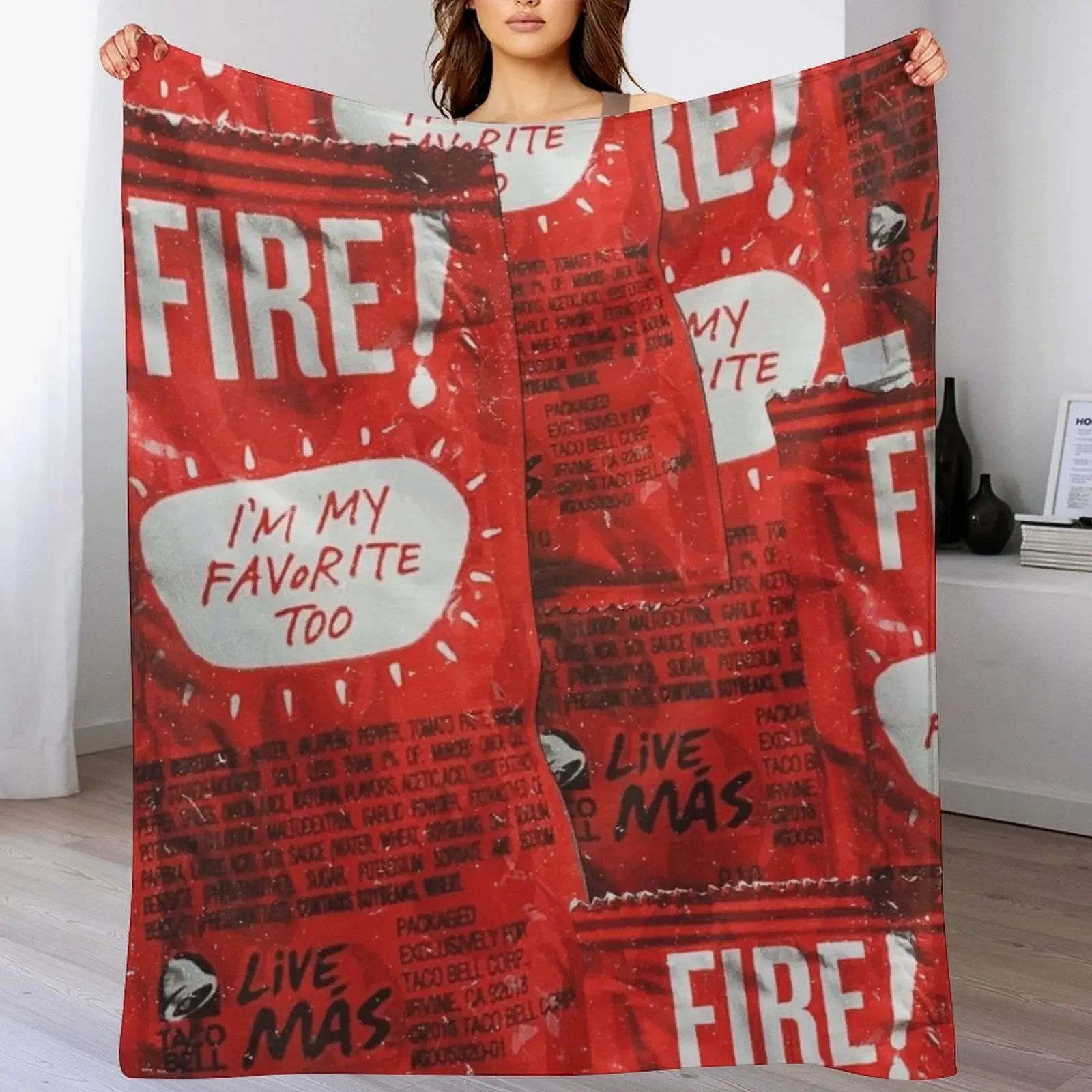 

taco bell fire blanket Throw Blanket Sofa Quilt Blankets For Sofas For Decorative Sofa heavy to sleep Blankets
