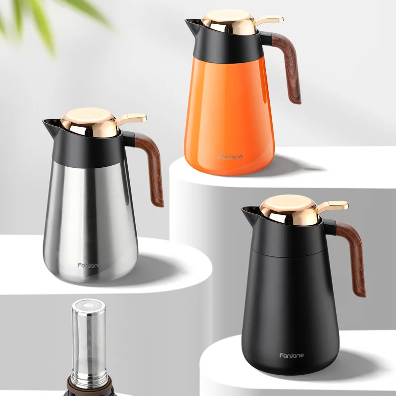 Large Capacity Tea Pot Insulated Flask Kettle Portable Household Insulation Pot Vacuum Flasks Liner Thermos Pot Hot Water Bottle