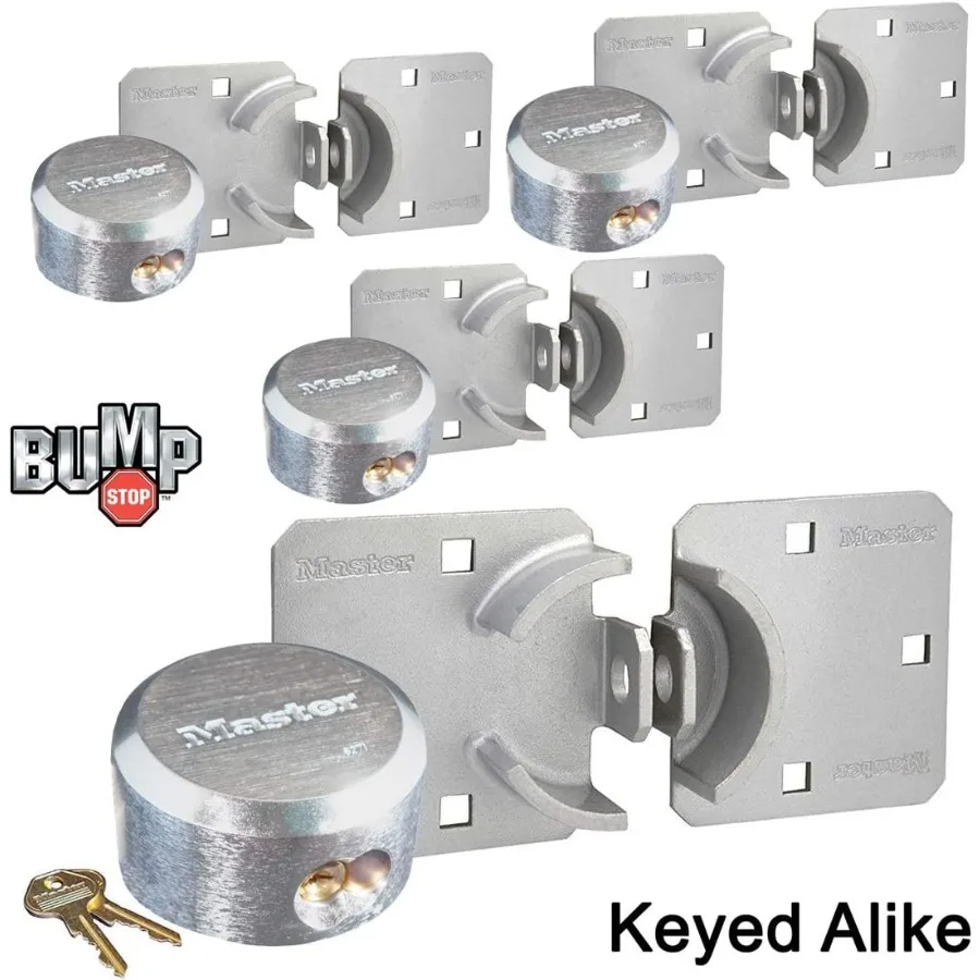 Lucchetti con chiave uguale a 4 pezzi Hasp/Hidden Manille 770-6271NKA-4 con tecnologia BumpStop per applicazioni ad alta sicurezza in Indus