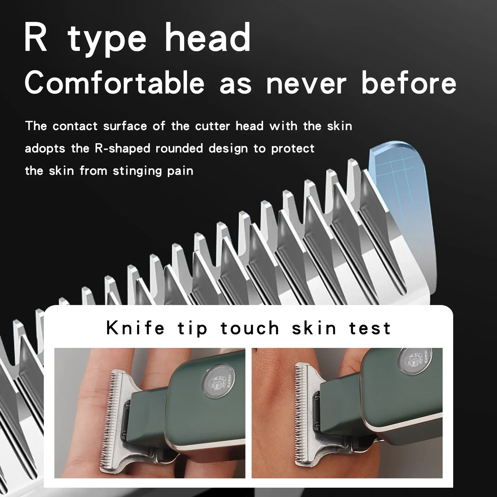 Kemei KM-5098 Cordless Professional Hair Clipper Rechargeable Electric Hair Trimmer Barber Hair Cutting Machine  Clippers